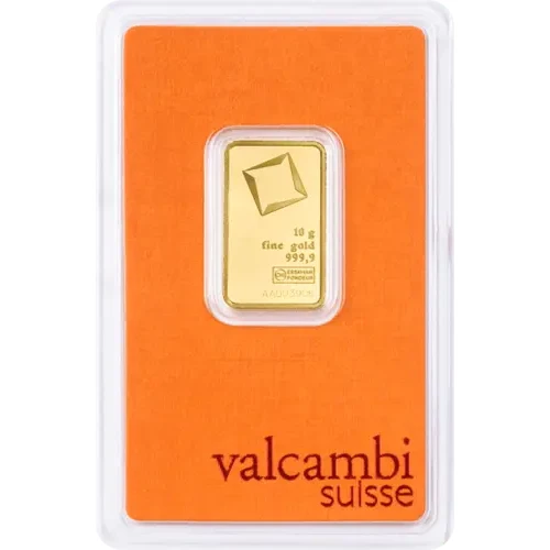 Goldbarren 10 g — Valcambi, 999,9/1000