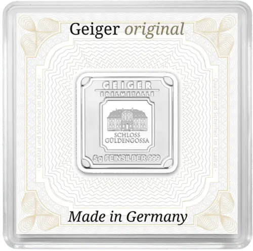 Silberbarren 5 g — Geiger Edelmetalle, 999/1000